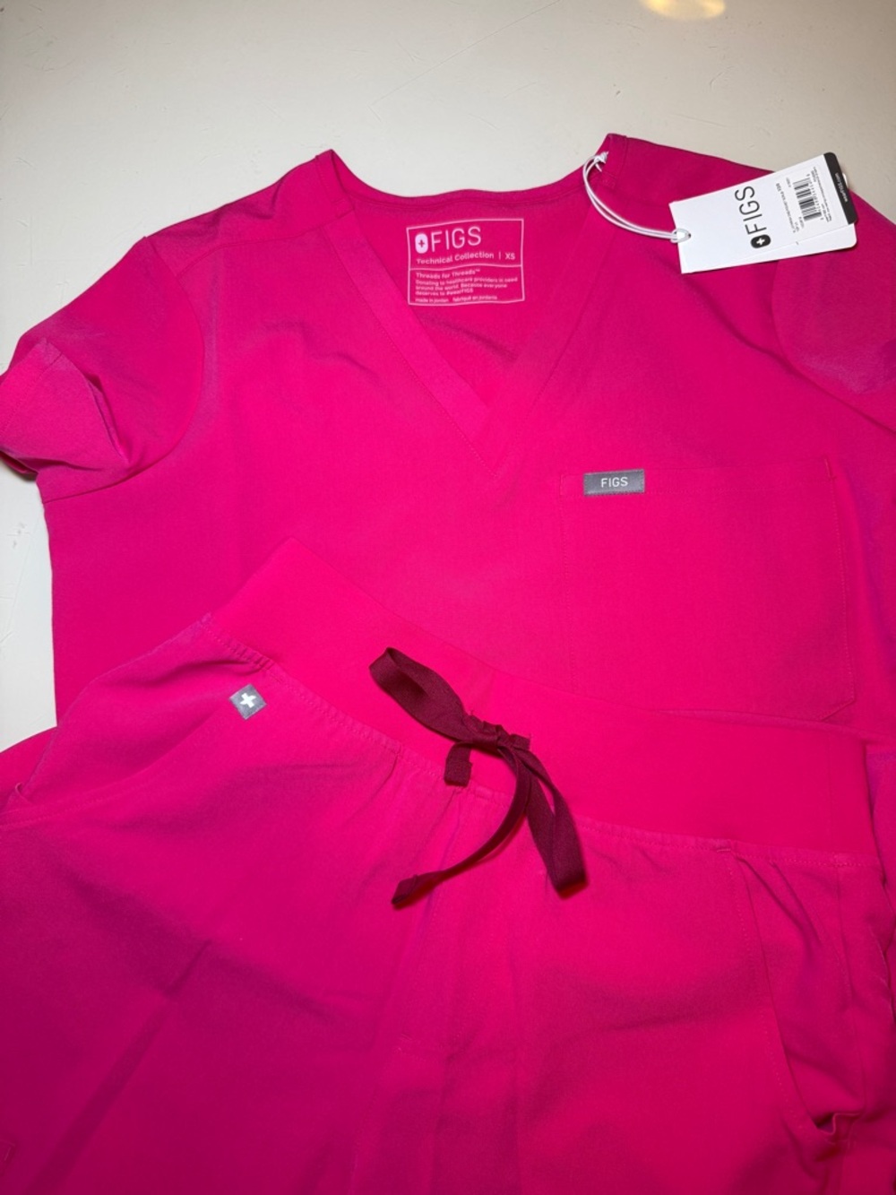 FIGS Hot Pink Scrub Set